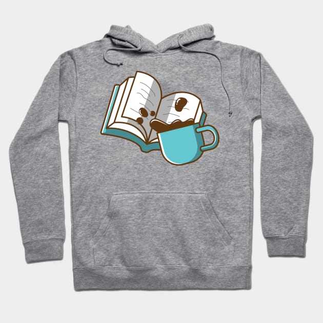 a book and a cup of coffee Hoodie by fflat hds